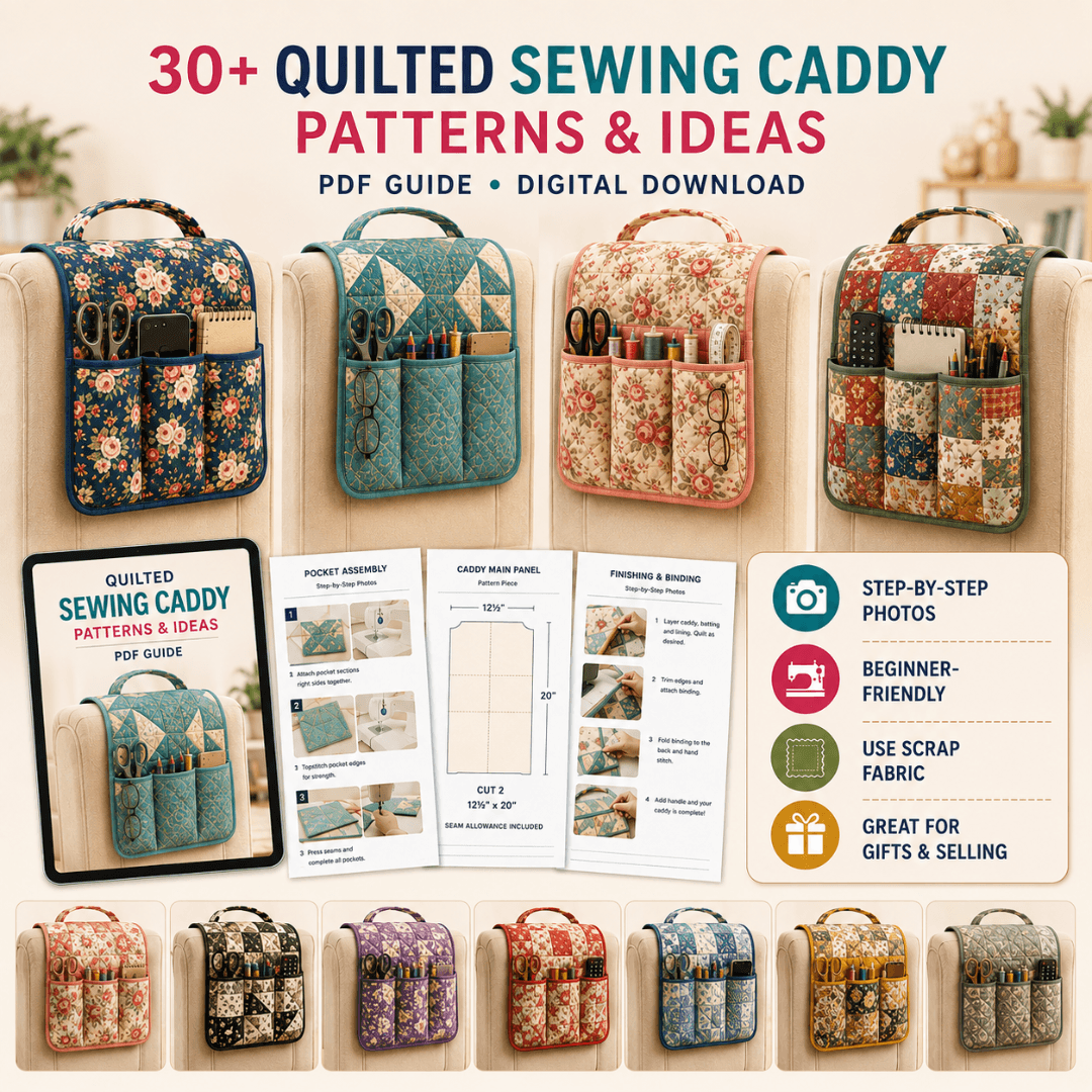 Quilted Sewing Caddy Patterns, Organizer Ideas For Sewers