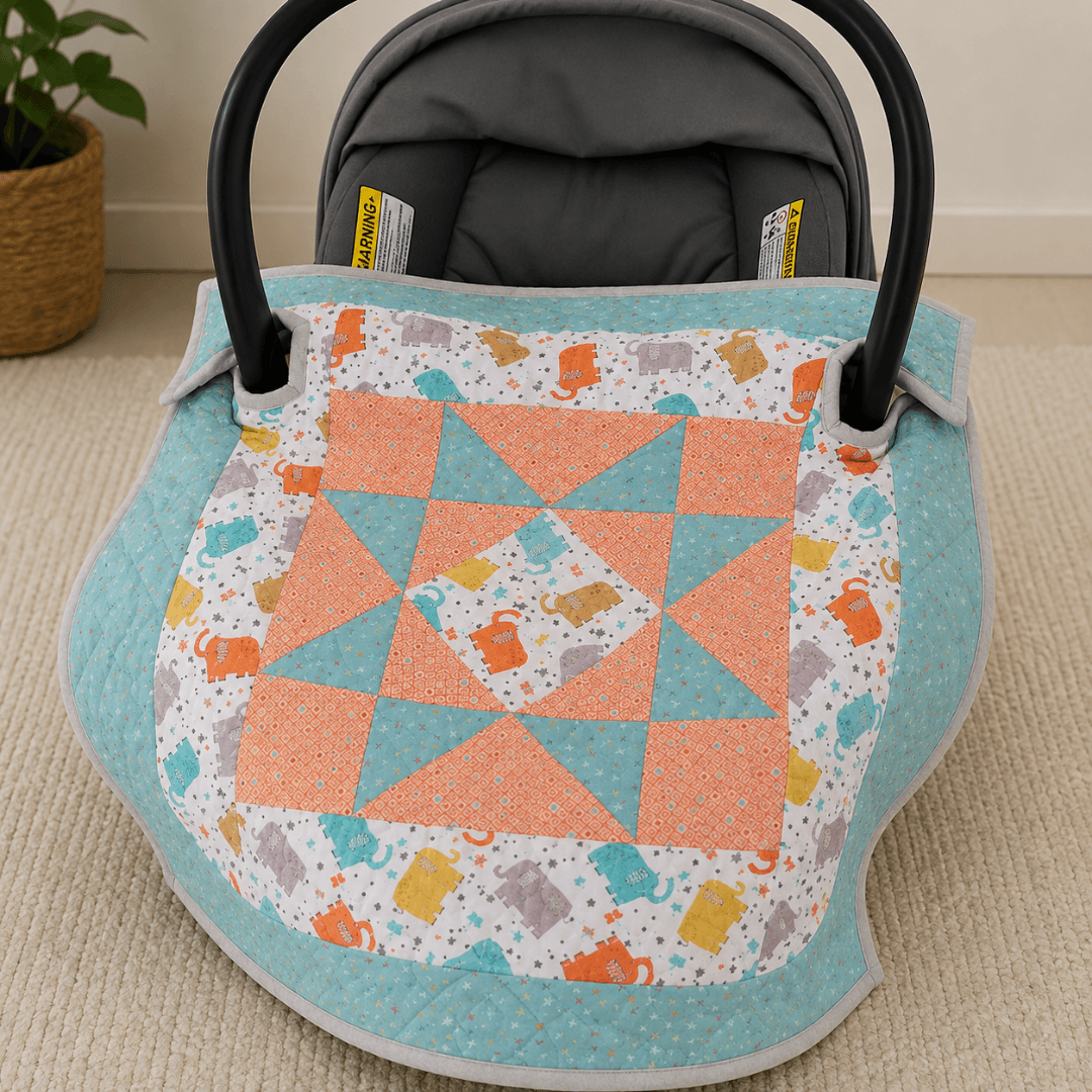 Car Seat Coverlet Pattern, No-Slip Quilting Project